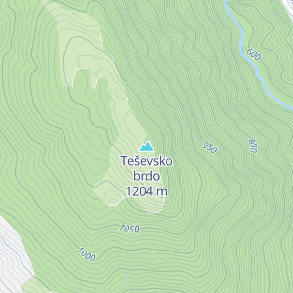 Map of Teševsko brdo