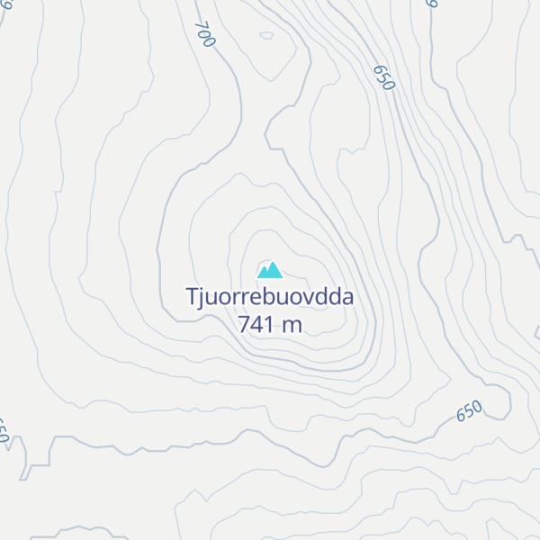 Map of Tjuorrebuovdda