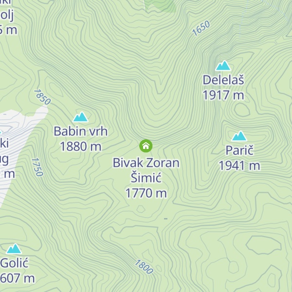 Map of Bivak Zoran Šimić