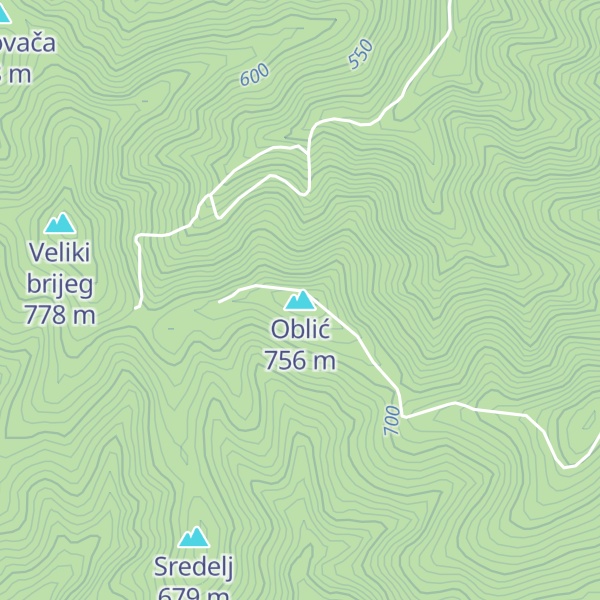 Map of Oblić