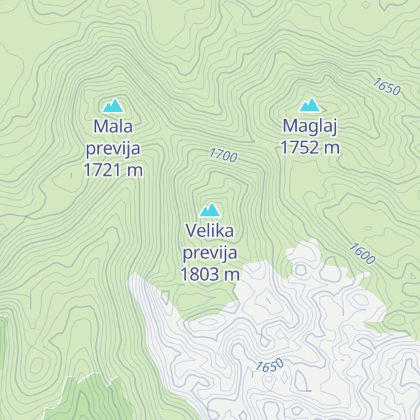 Map of Velika previja