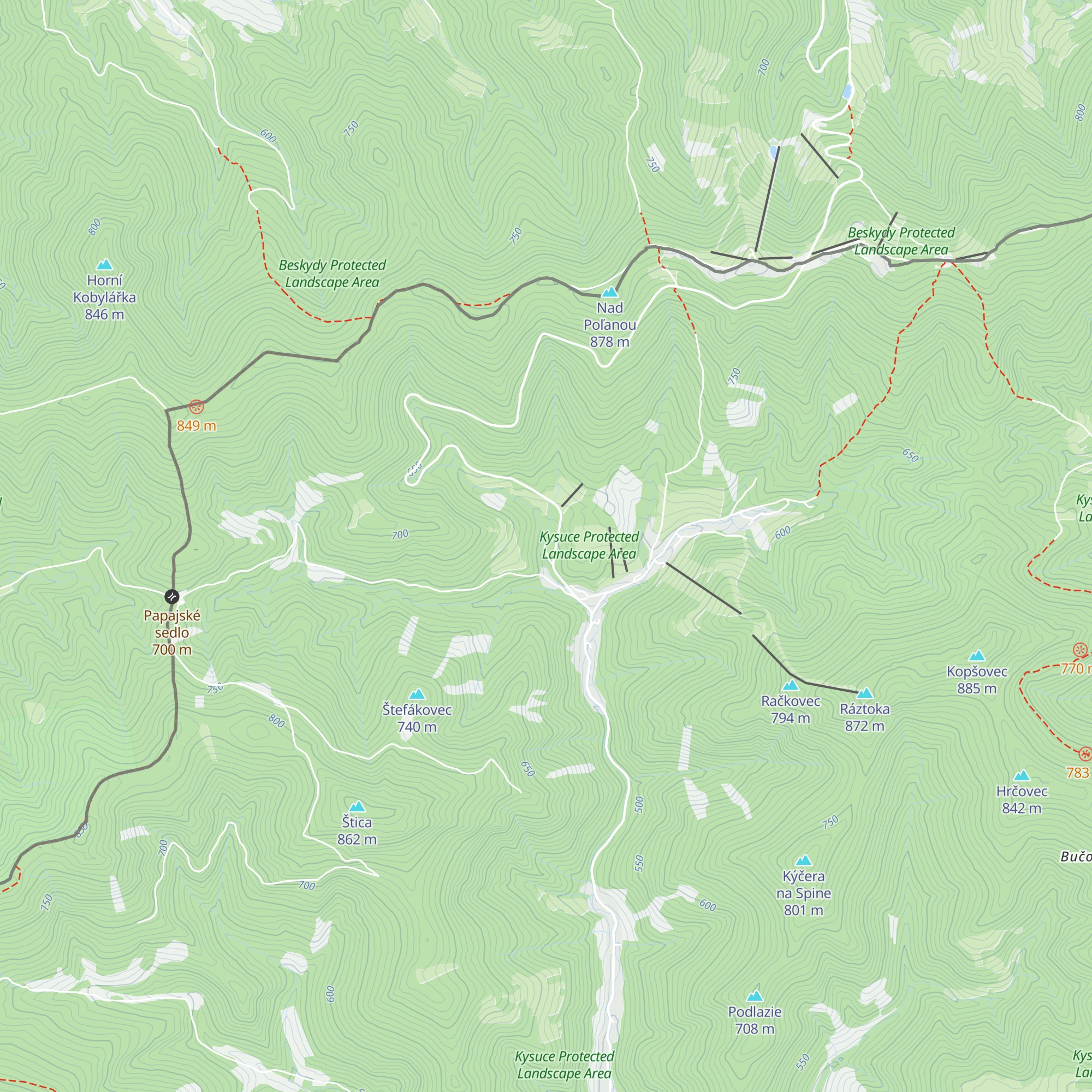 Chata Čertov map