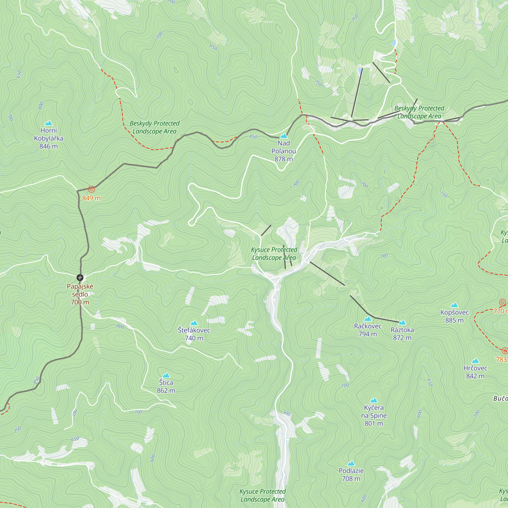 Chata Čertov map