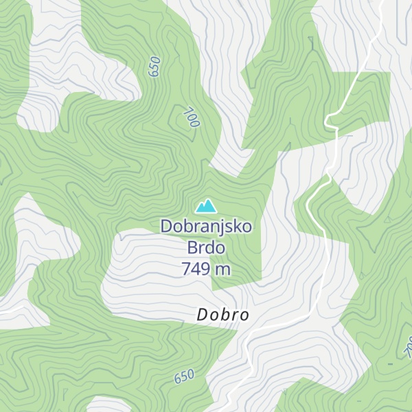Map of Dobranjsko Brdo