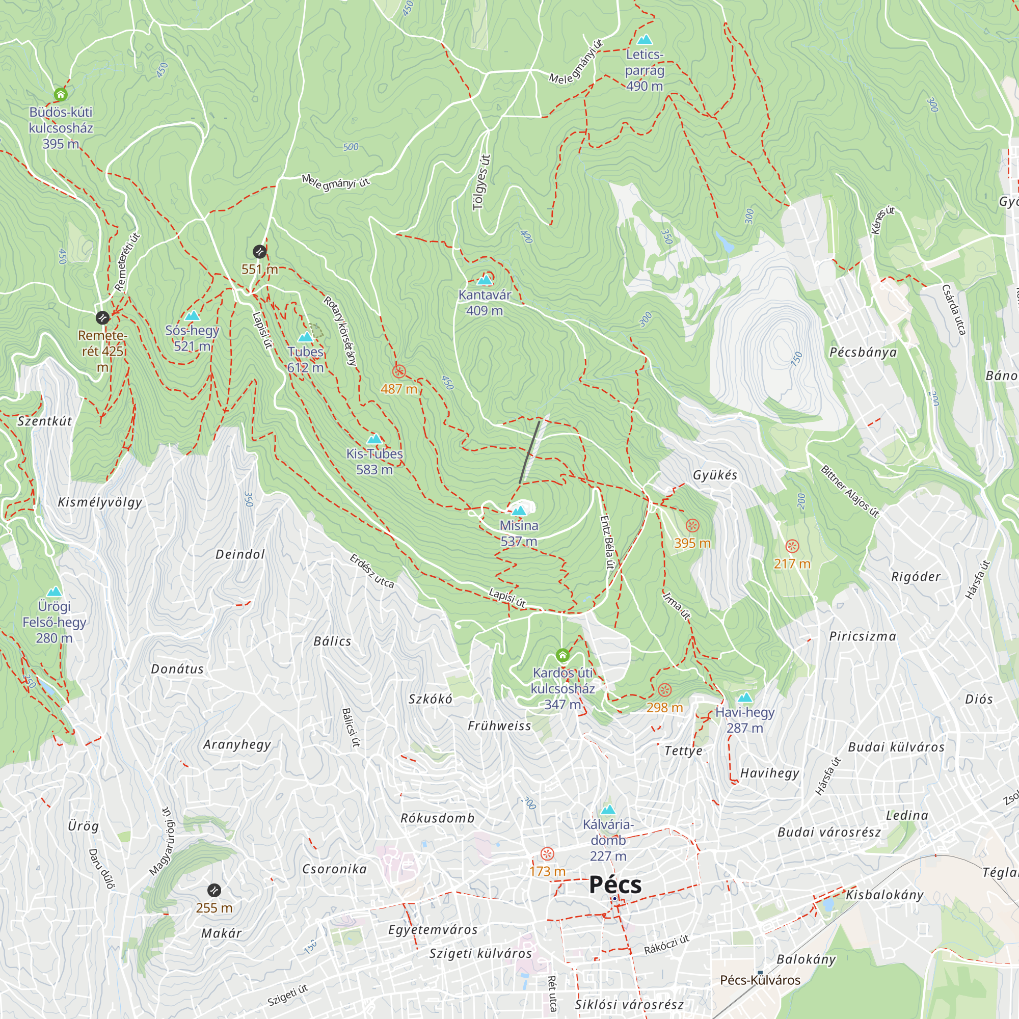Misina Tetőpont map