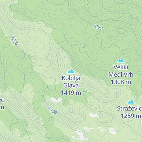 Map of Kobilja Glava
