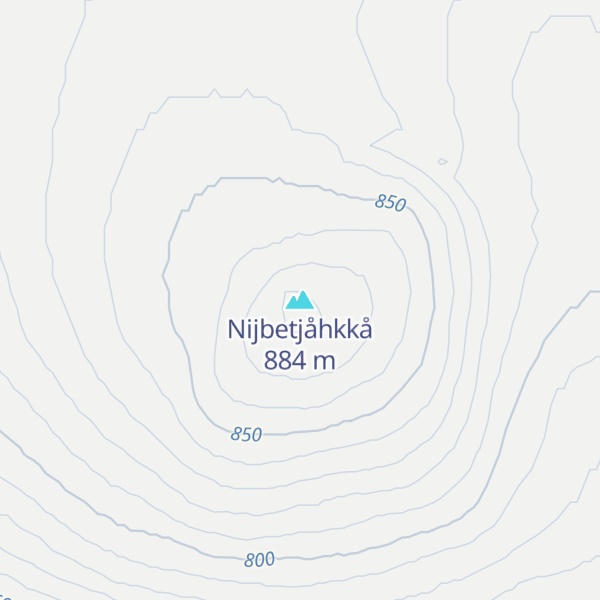 Map of Nijbetjåhkkå