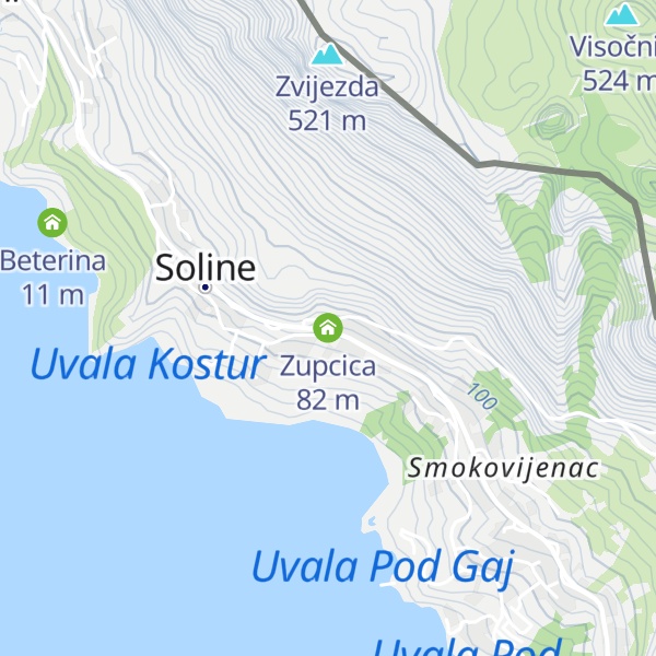 Map of Zupcica