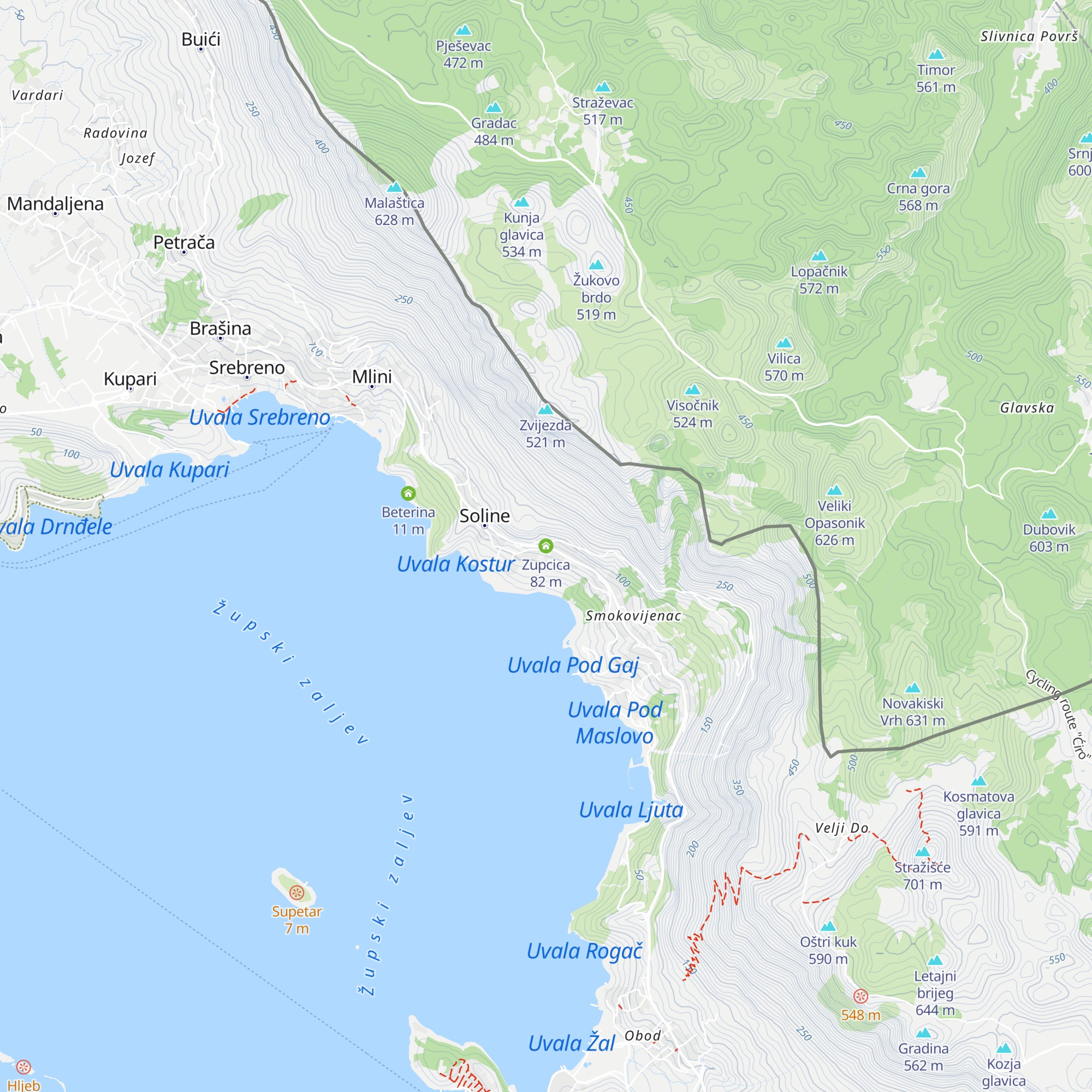 Zupcica map