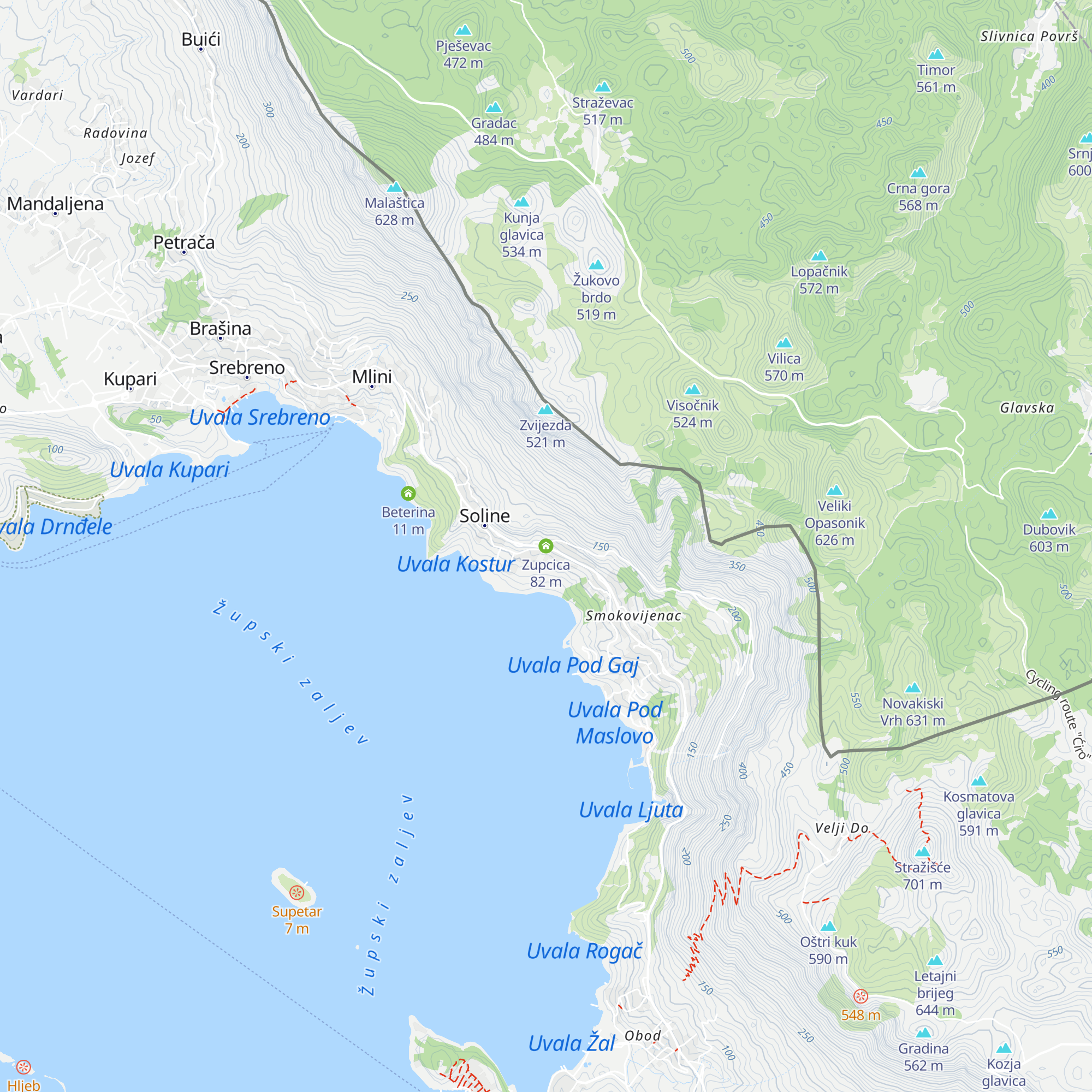 Zupcica map