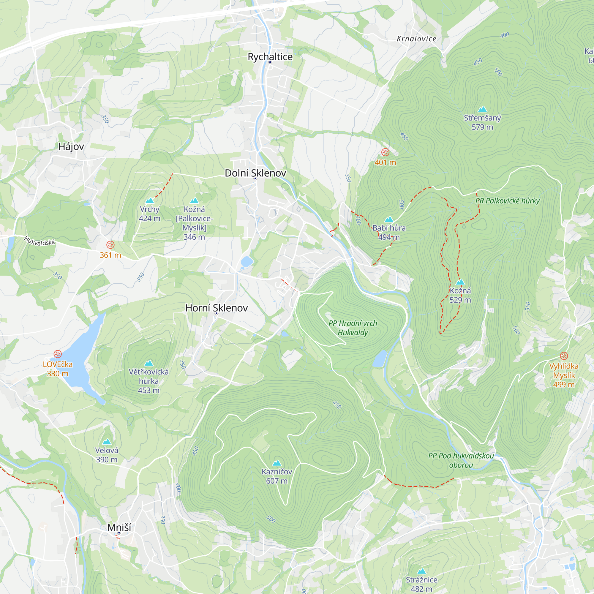 Informační centrum Hukvaldy map