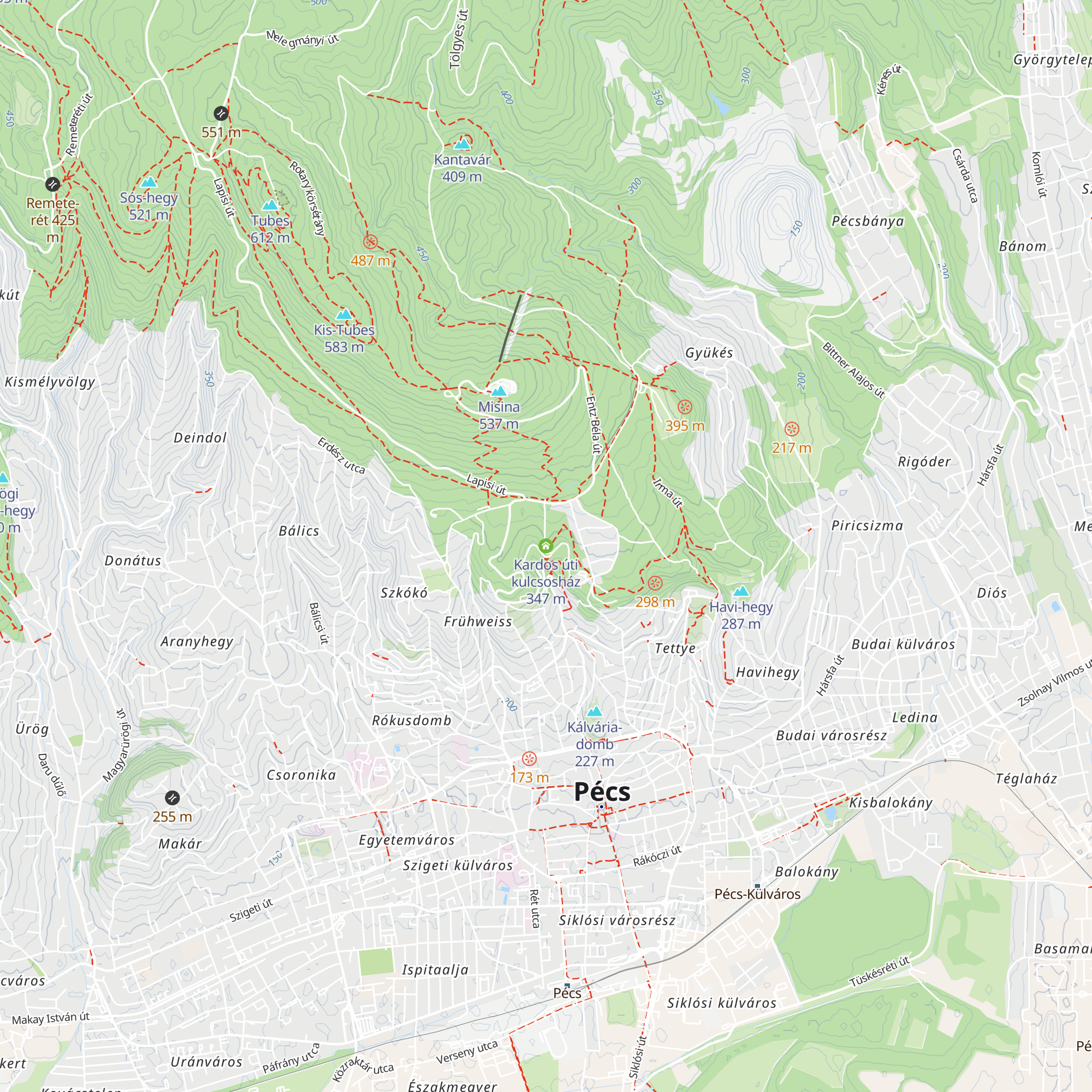 Kardos úti kulcsosház map