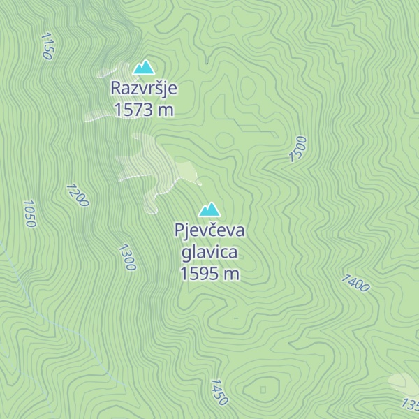 Map of Pjevčeva glavica