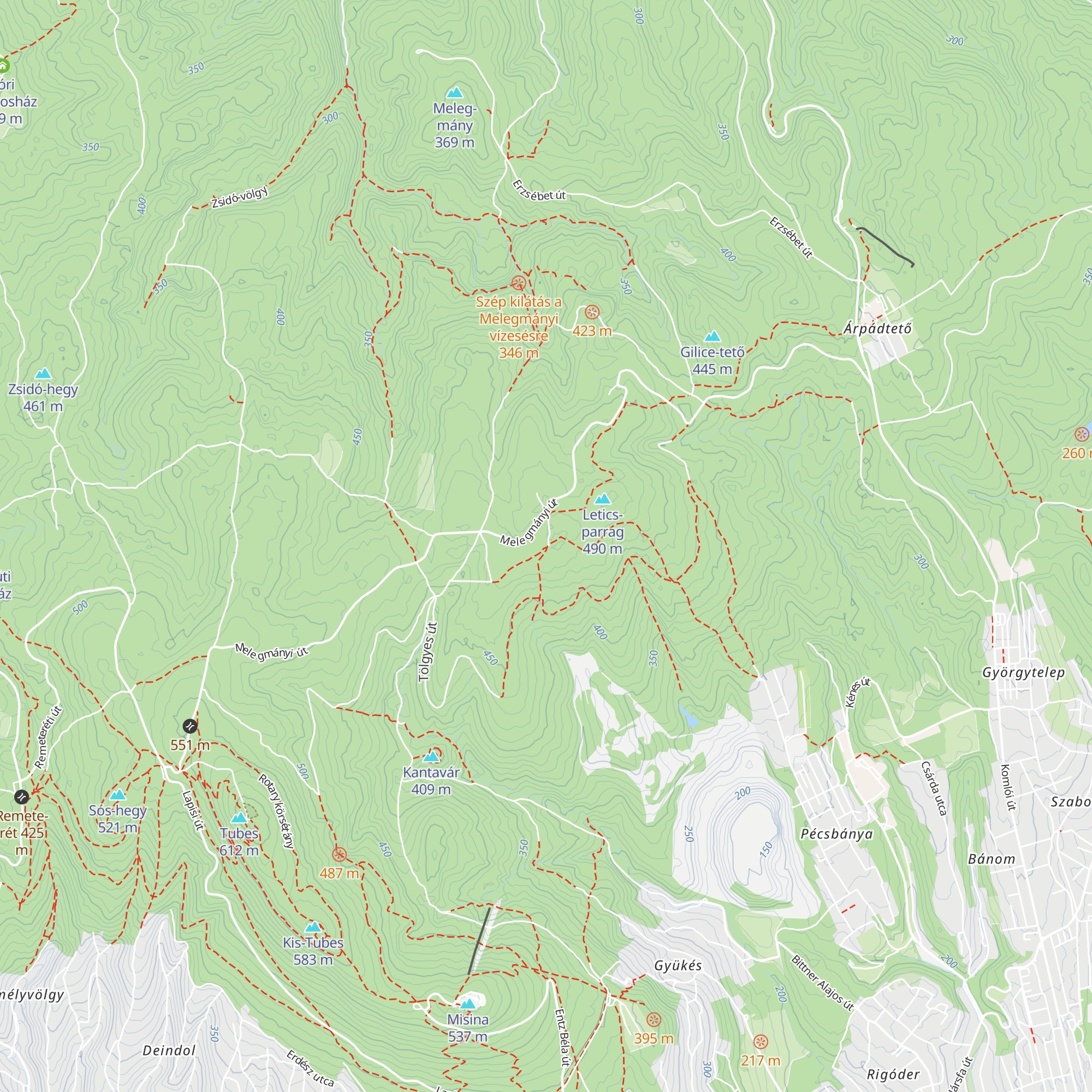 Fehér-kúti kulcsosház map