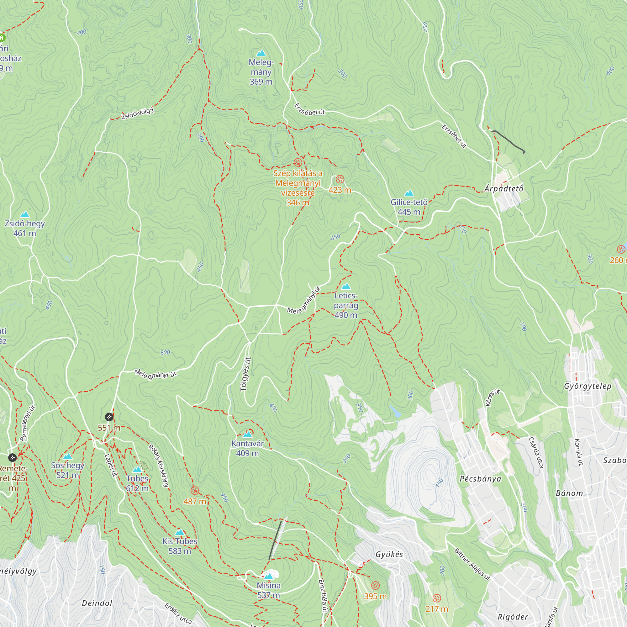 Fehér-kúti kulcsosház map