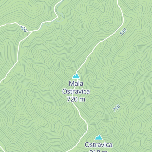 Map of Mala Ostravica