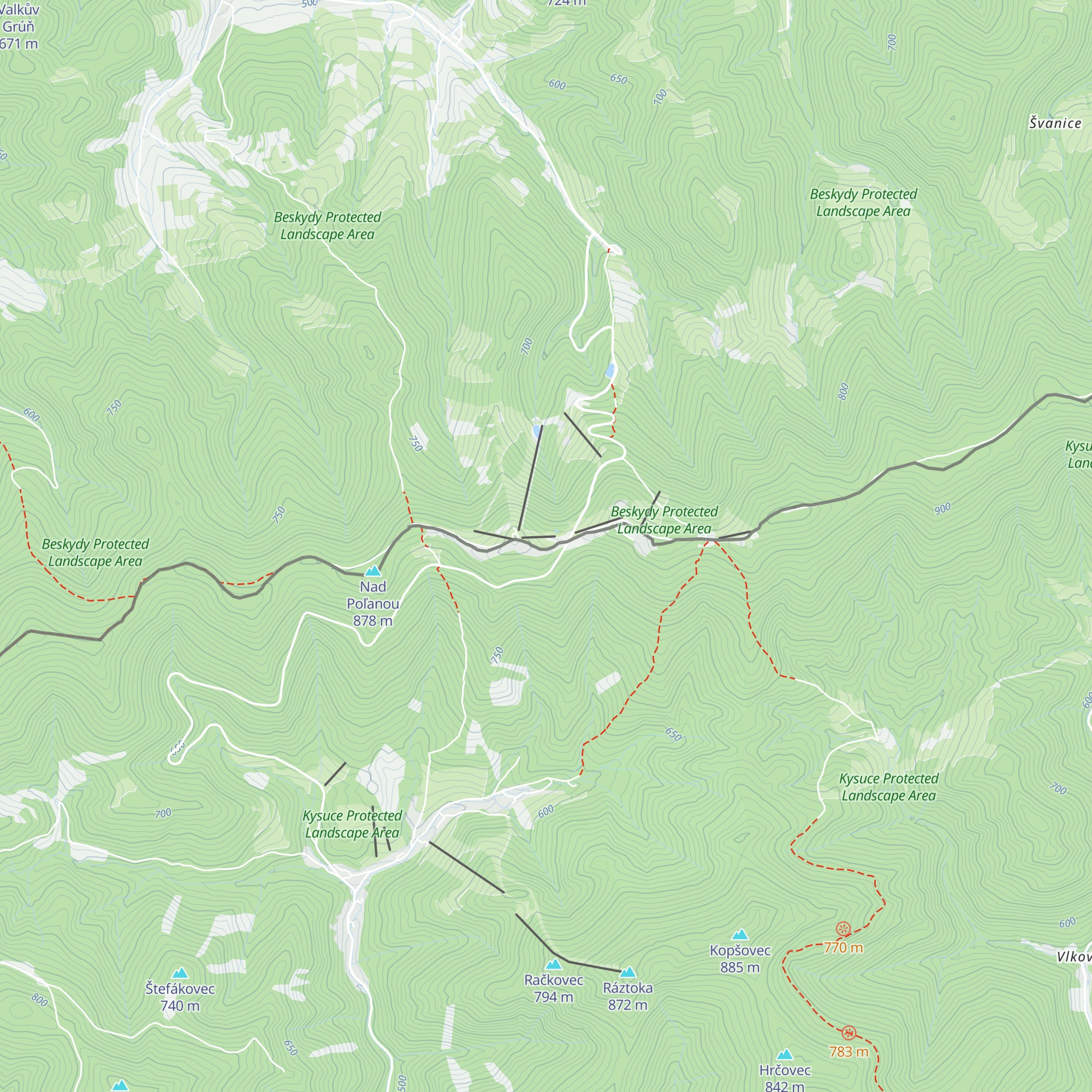 Chata Javorka map