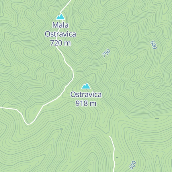 Map of Ostravica