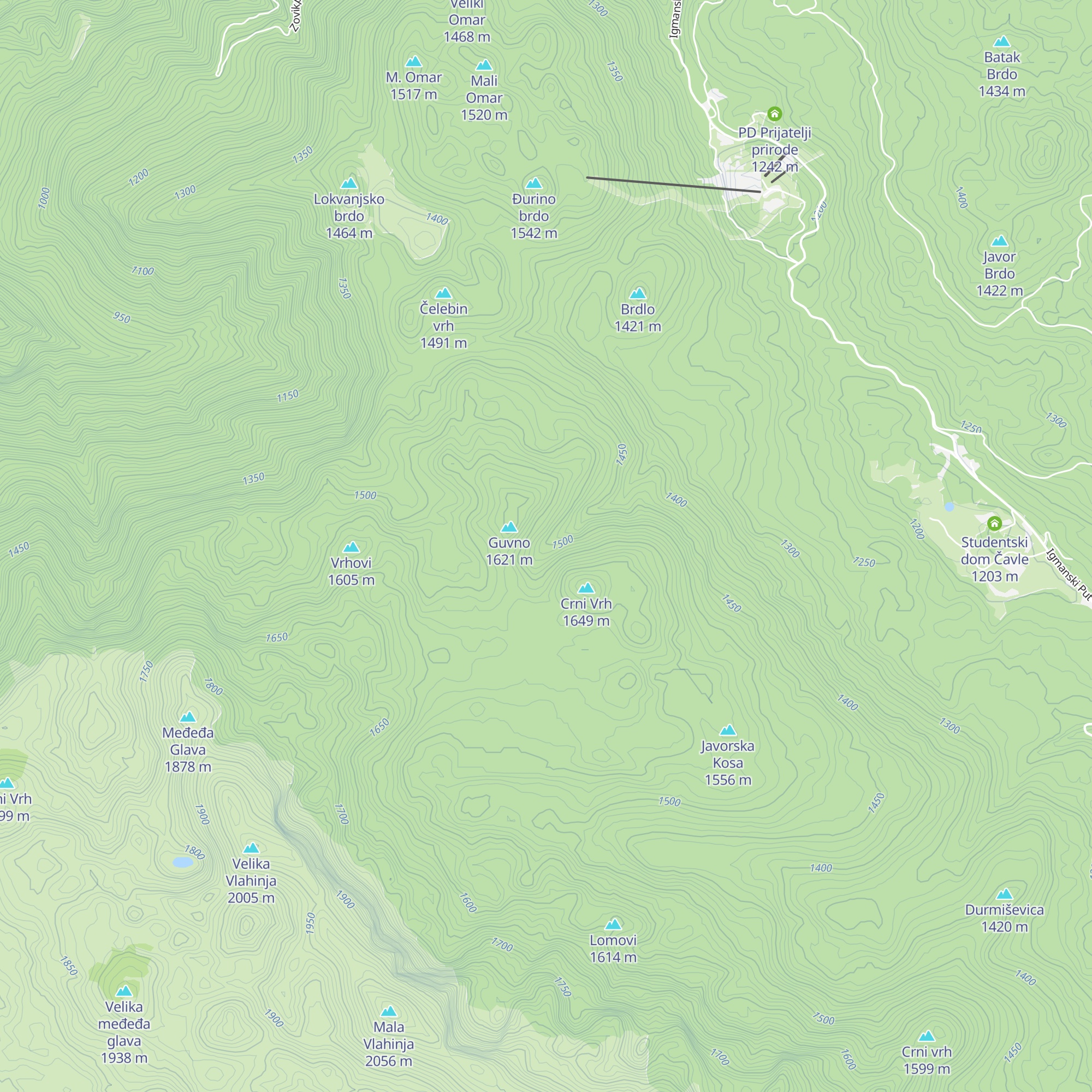 Planinarska kuca Javornik map