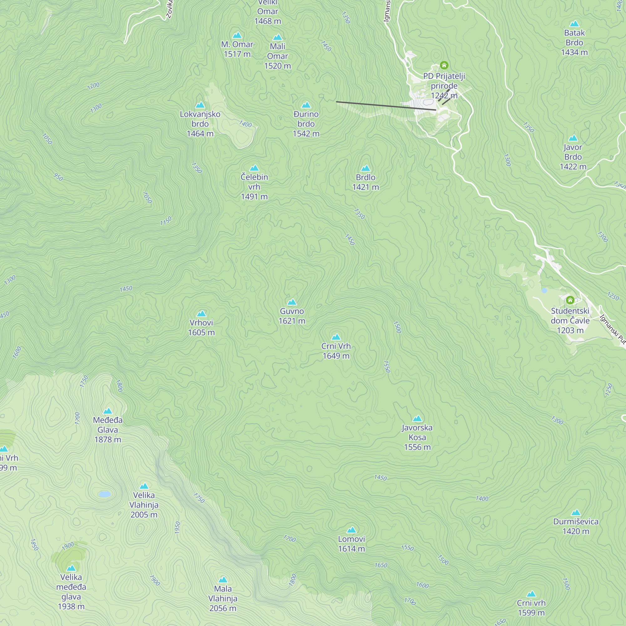 Planinarska kuca Javornik map