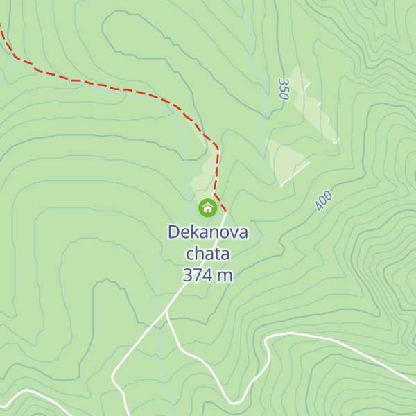 Map of Dekanova chata