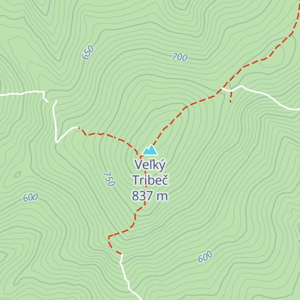 Map of Veľký Tribeč