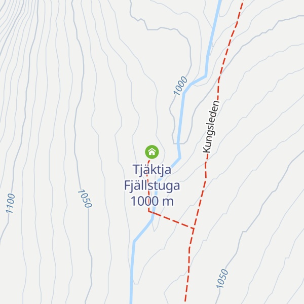 Map of Tjäktja Fjällstuga