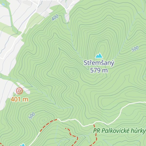 Map of Přední Babí hora