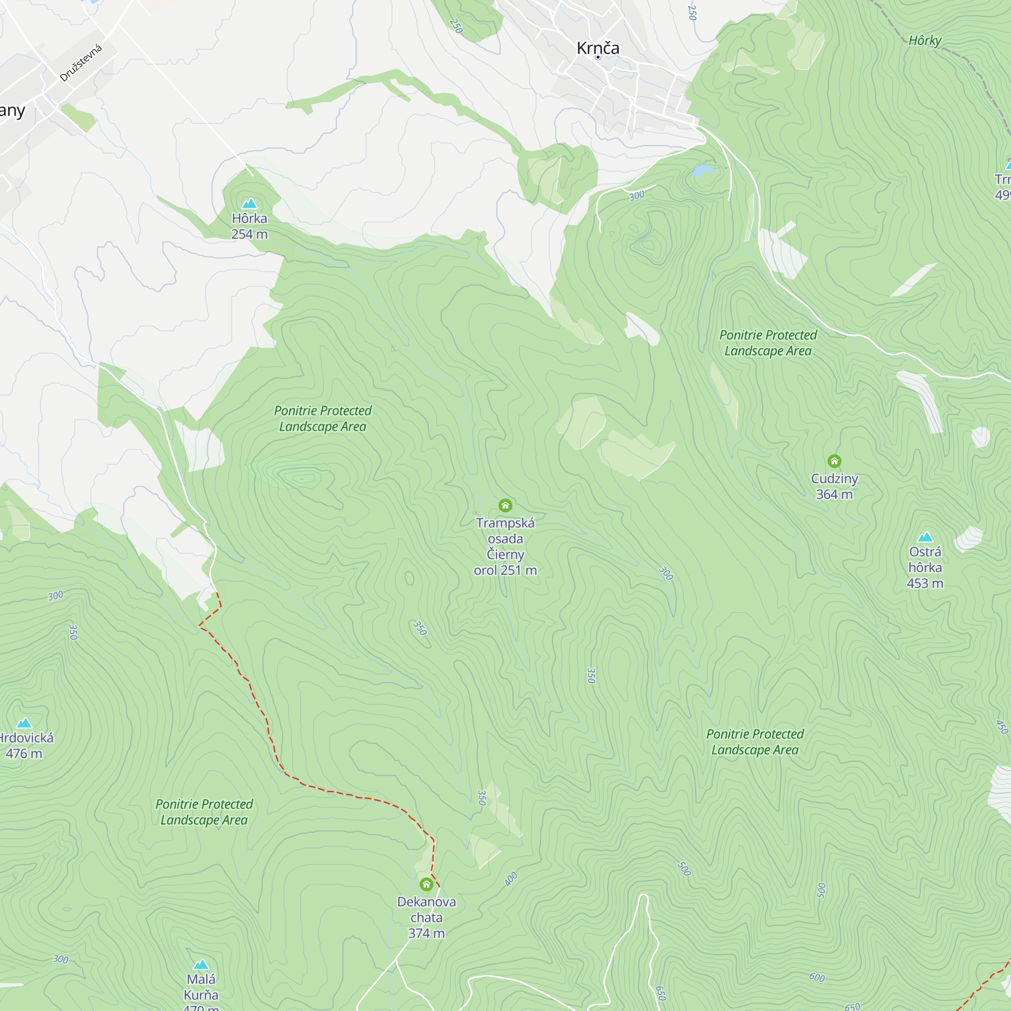 Trampská osada Čierny orol map