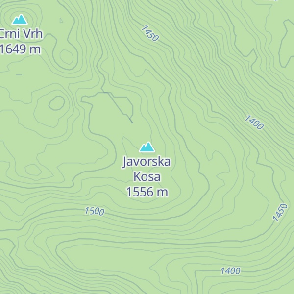 Map of Javorska Kosa