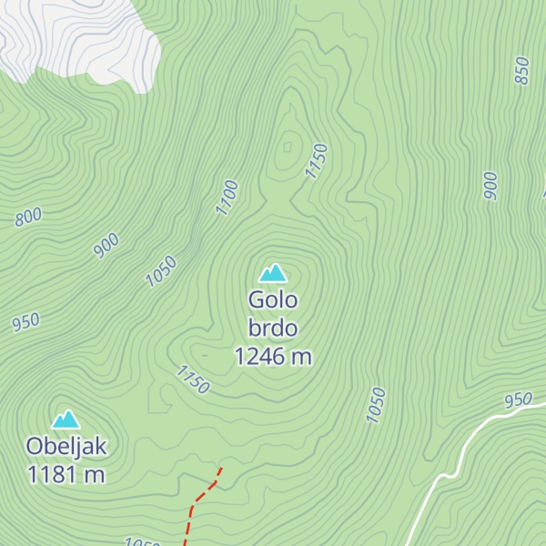 Map of Golo brdo