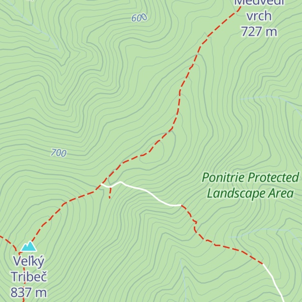 Map of Malý Tribeč