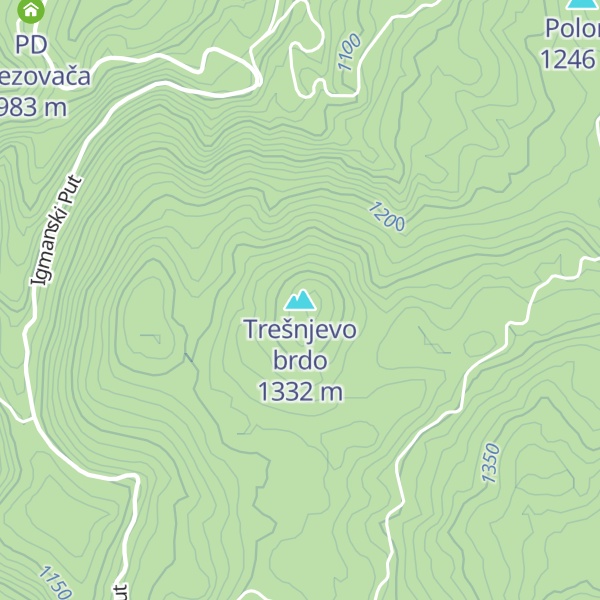 Map of Trešnjevo brdo