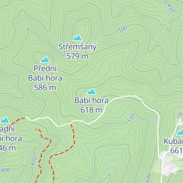 Map of Babí hora