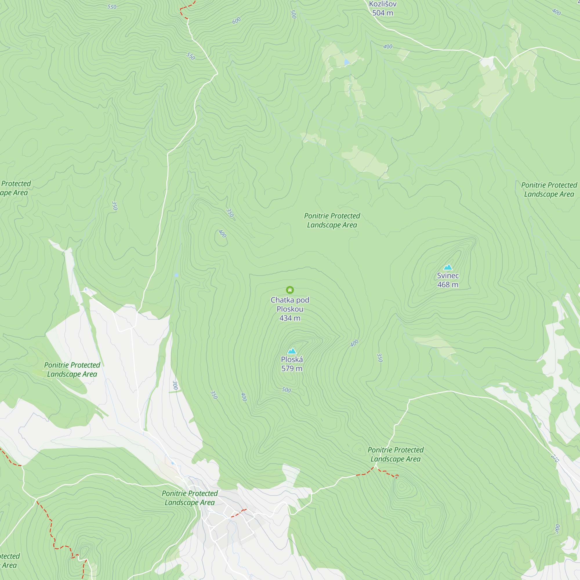 Chatka pod Ploskou map