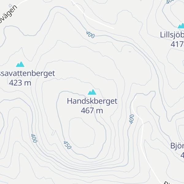Map of Handskberget
