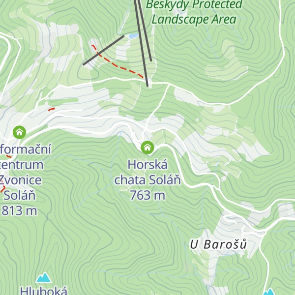 Map of Horská chata Soláň