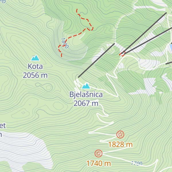 Map of Bjelašnica