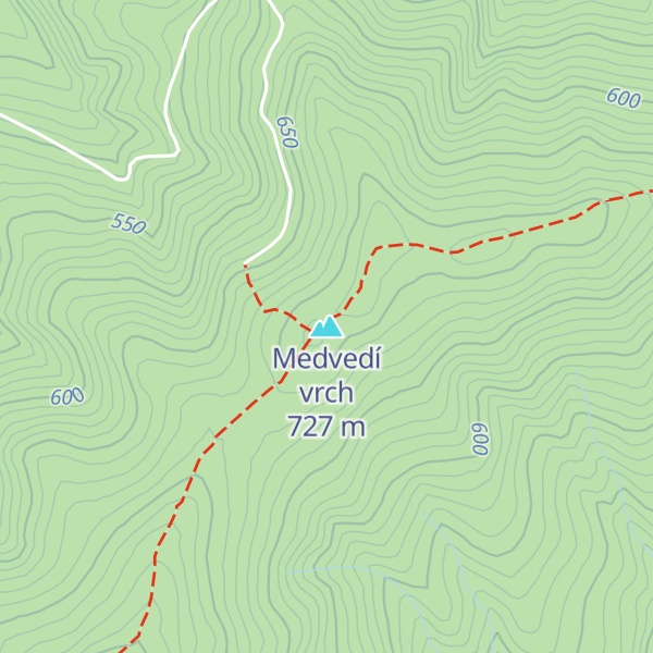 Map of Medvedí vrch