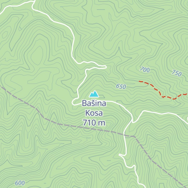 Map of Bašina Kosa