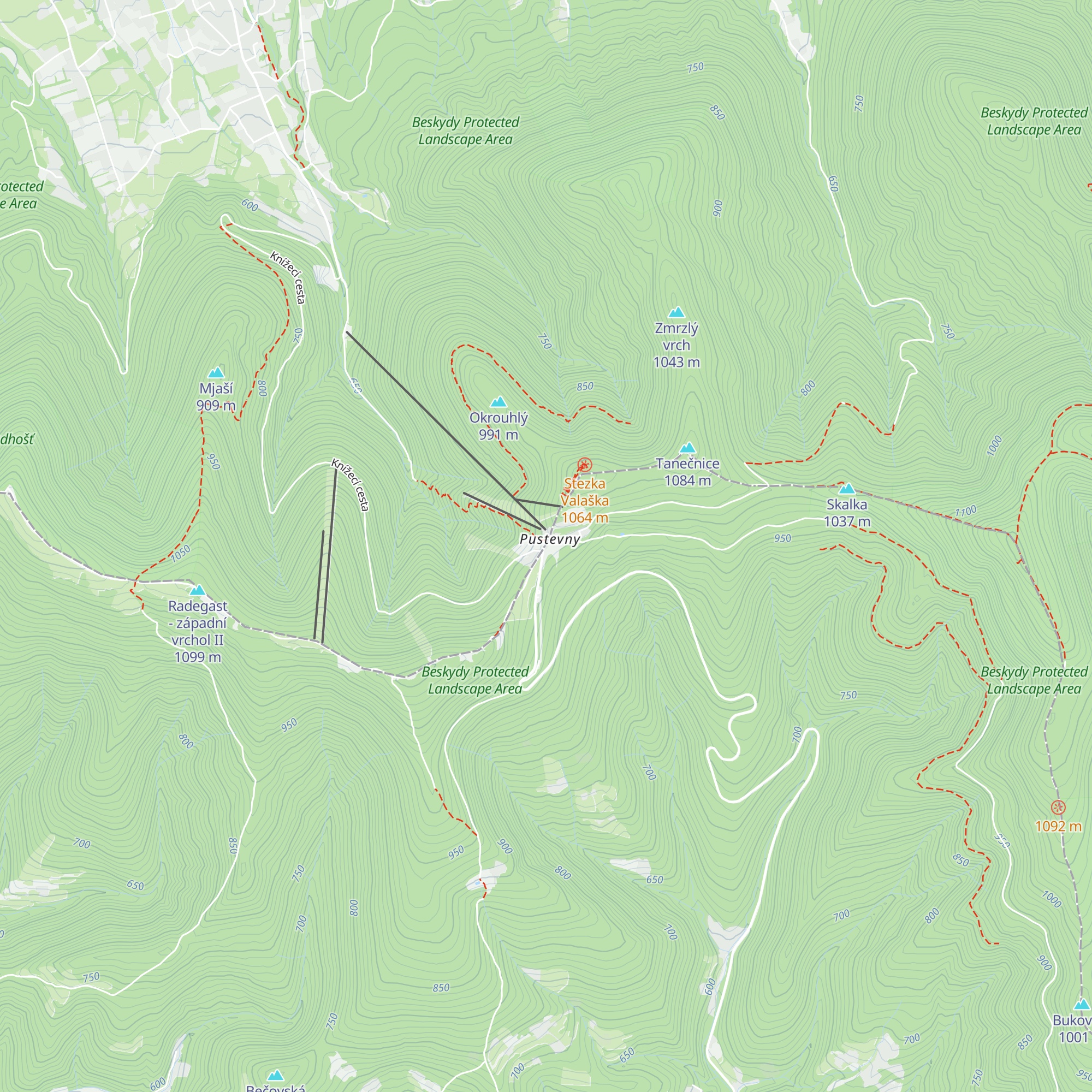 Chata Šumná map