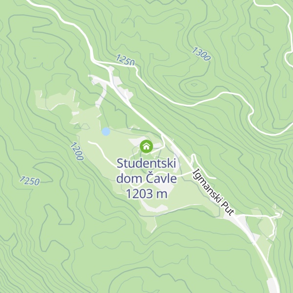 Map of Studentski dom Čavle