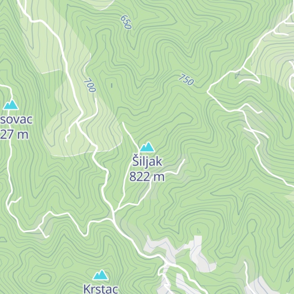 Map of Šiljak