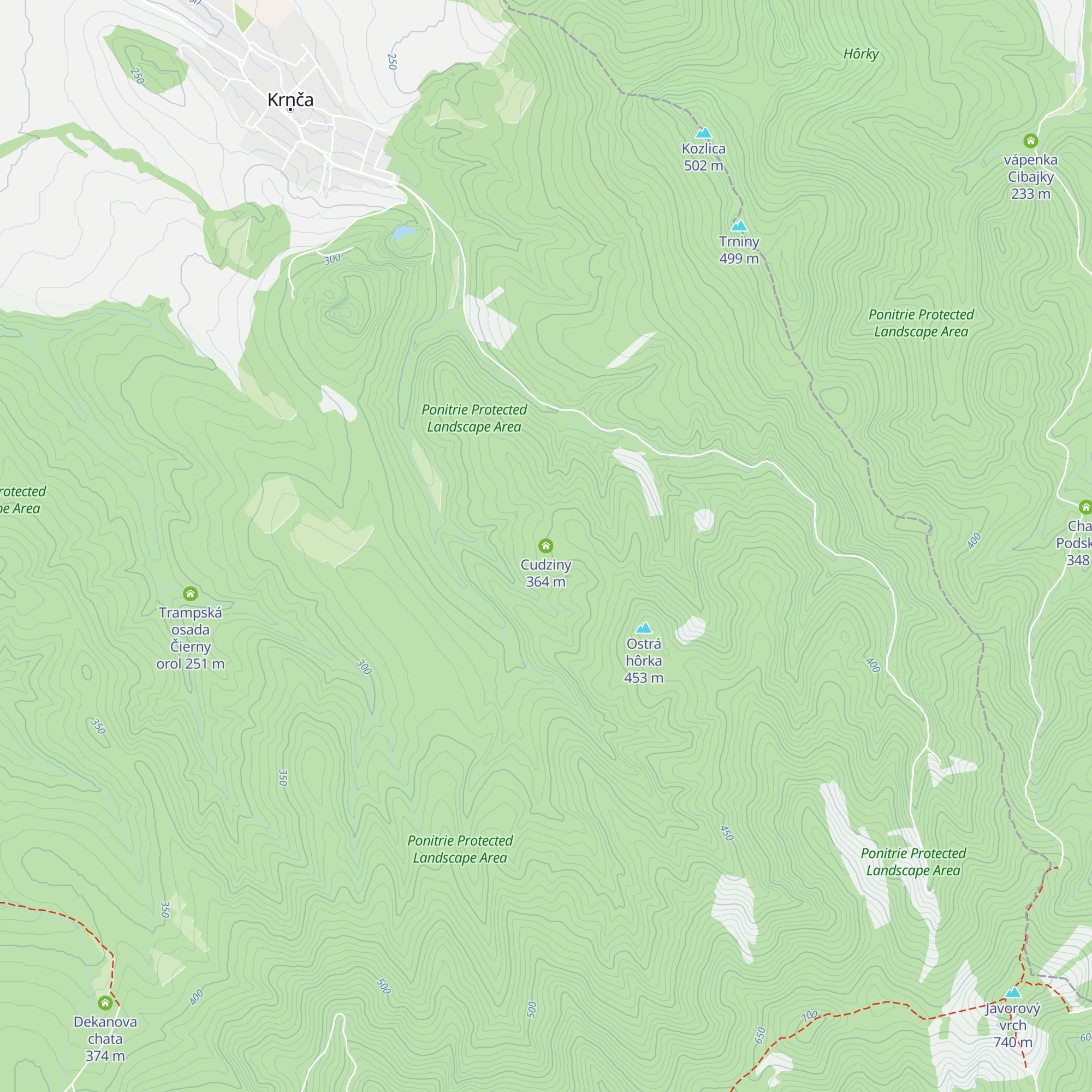 Cudziny map