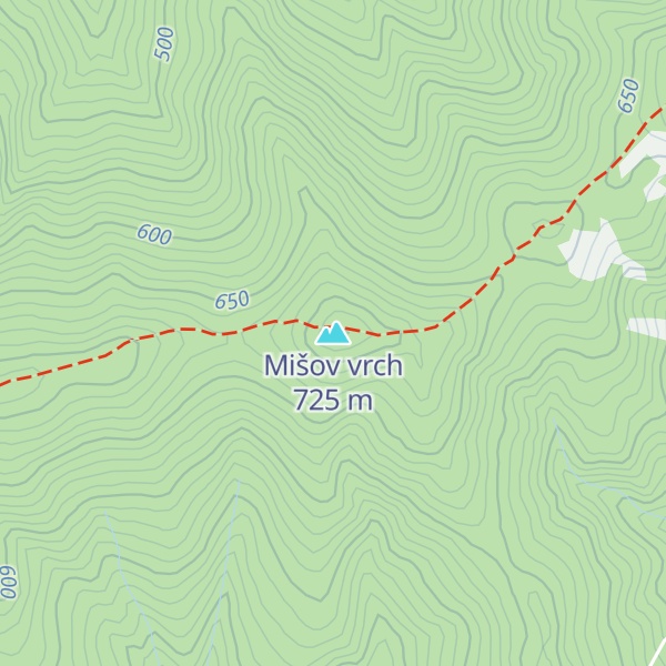 Map of Mišov vrch