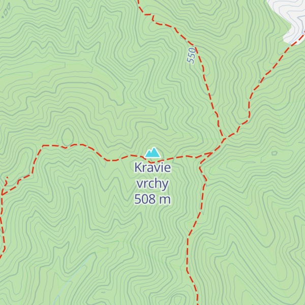 Map of Kravie vrchy