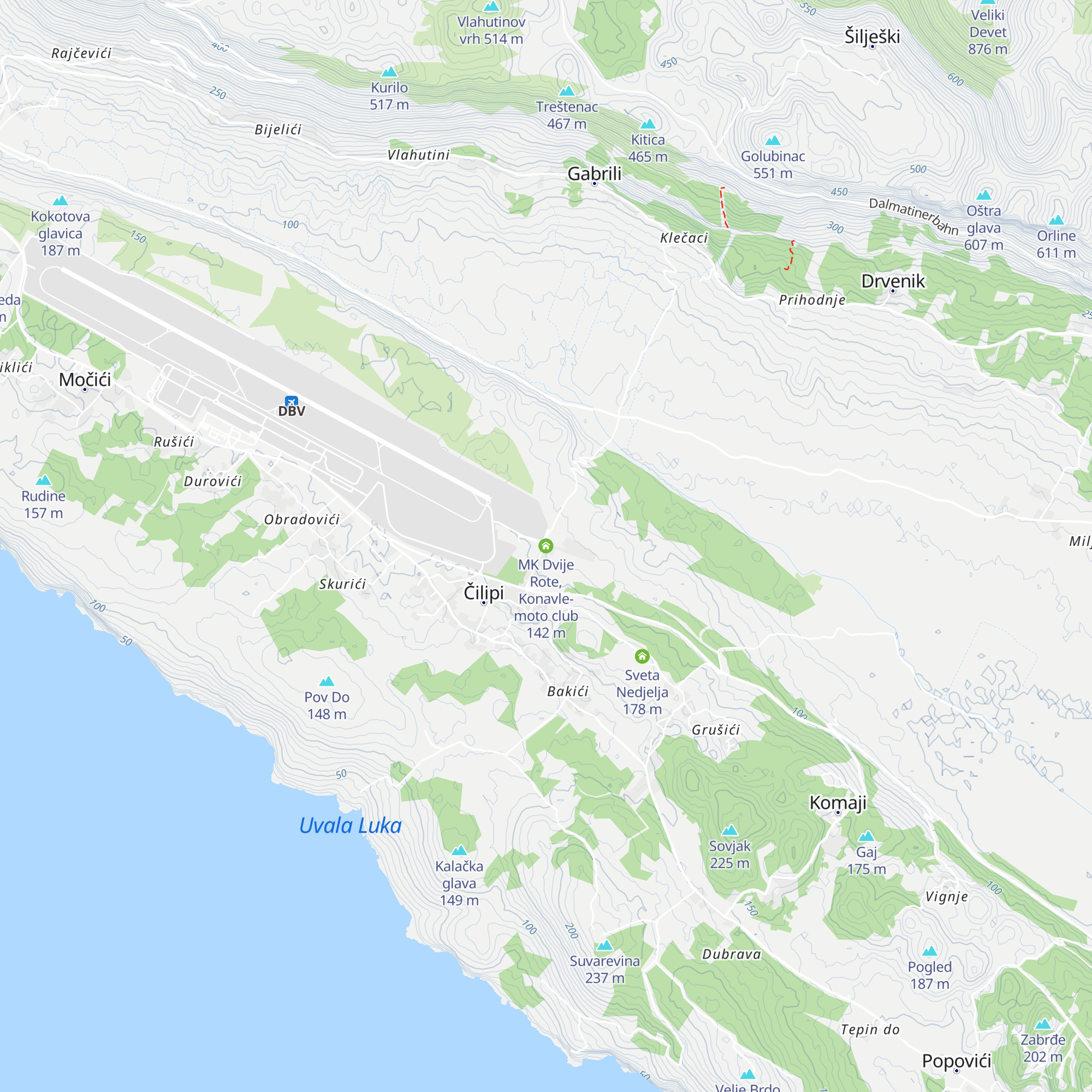 MK Dvije Rote, Konavle-moto club map