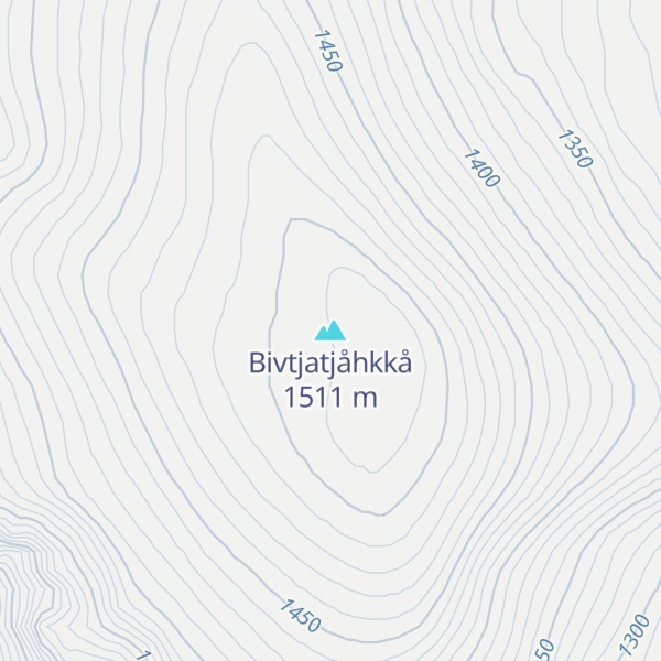 Map of Bivtjatjåhkkå