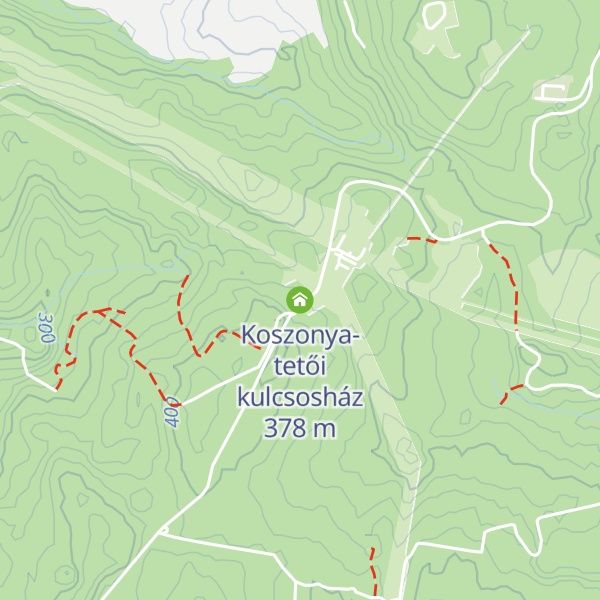 Map of Koszonya-tetői kulcsosház