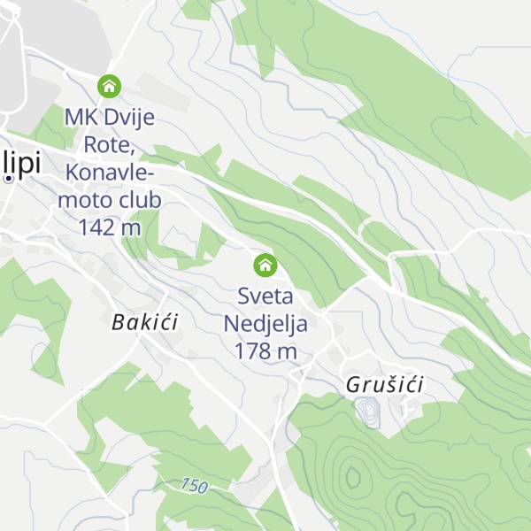 Map of Sveta Nedjelja